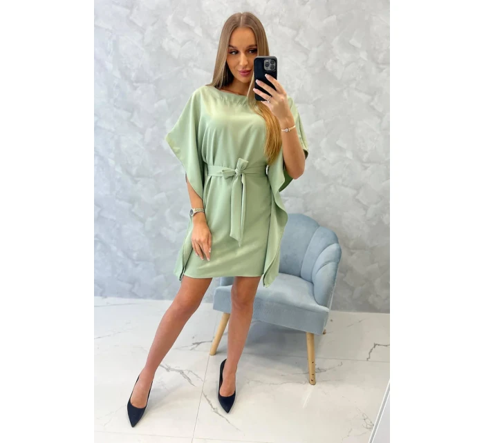 Oversize netopýří šaty tmavě mátové