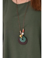 Súprava blúzka + nohavice s khaki príveskom