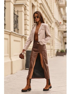 Damskie Botki Sztyblety Na Suwak Camel Samil