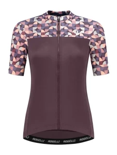 Rogelli ESSENTIAL GRAPHIC dres bordovo-koralový M