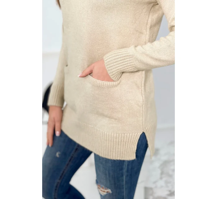 model 18745568 svetr béžový - K-Fashion