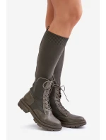 kozačky se svrškem z punčochy model 21679814 - Boto