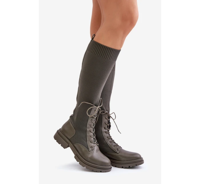 kozačky se svrškem z punčochy model 21679814 - Boto