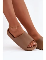 Dámské pantofle na platformě hnědé Olyria Dámské pantofle na platformě hnědé Olyria