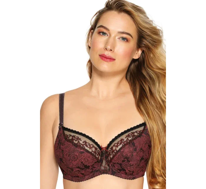 Silvia podprsenka Silvia BS0 979 Bordeaux s čiernou - Gaia Silvia podprsenka Silvia BS0 979 Bordeaux s čiernou - Gaia