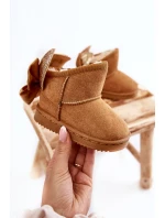 Dziewczęce Ocieplane Śniegowce Z Kokardkami Camel Meriva Dziewczęce Ocieplane Śniegowce Z Kokardkami Camel Meriva