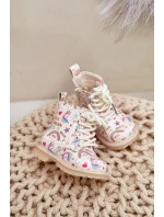 Dětské zateplené boty se zipem béžové model 21678604 - Boto