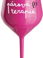PÁROVÁ TERAPIE - růžová nerozbitná sklenice na víno 470 ml