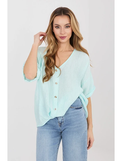 Košeľa s krátkym rukávom model 225511 Taliansko Moda