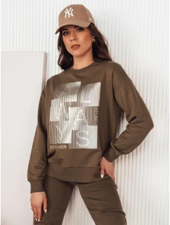 Dámská mikina hnědá model 21975404 - Dstreet