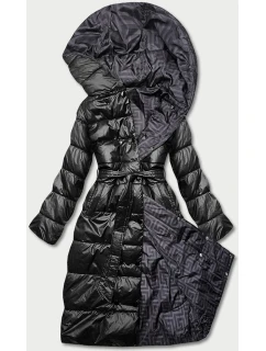 DWUSTRONNA DŁUGA KURTKA Z KAPTUREM CZARNA model 21244976 - MINORITY