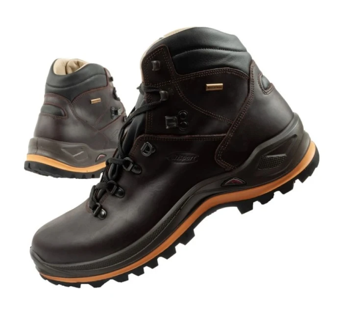 Grisport Marrone pánske trekové topánky kožené nepremokavé členkové topánky