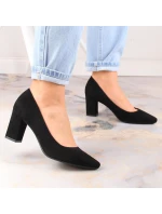 W model 21186854 černé semišové lodičky na jehlovém podpatku - SERGIO LEONE W model 21186854 černé semišové lodičky na jehlovém podpatku - SERGIO LEONE