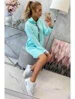 Mátové šaty s kravatou