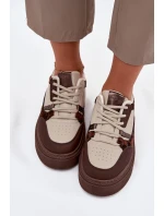 Damskie Sneakersy Na Platformie Big Star SS274356 Panterka Brązowo-Beżowe Damskie Sneakersy Na Platformie Big Star SS274356 Panterka Brązowo-Beżowe