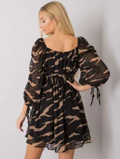 Šaty LC SK 22K 3040.19P čierna a béžová