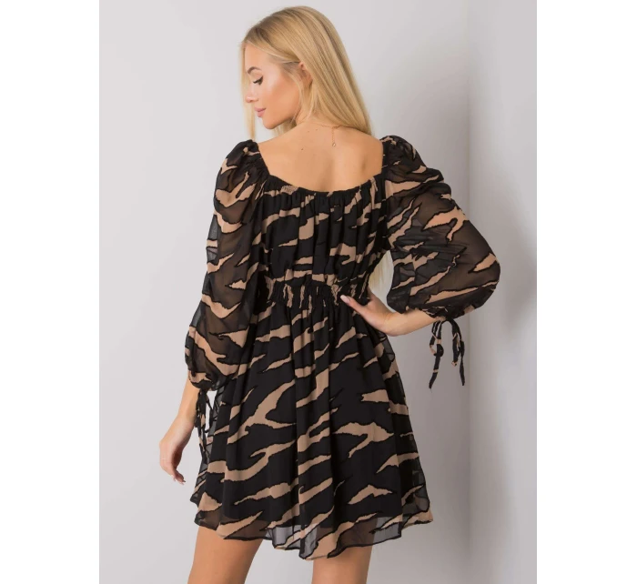 Šaty LC SK 22K 3040.19P čierna a béžová