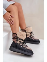 Dámske snežnice D.Franklin s kožušinou - čierne Dámske snežnice D.Franklin s kožušinou - čierne