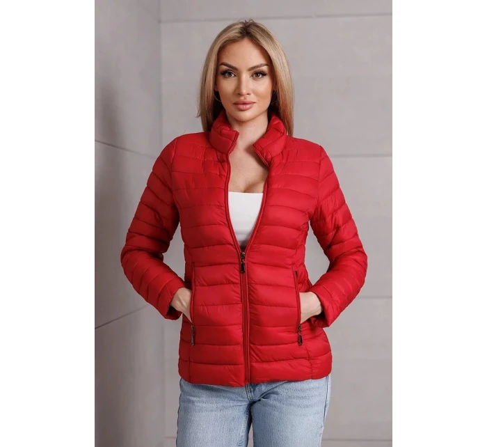 Červená dámska bunda so stojačikom (16M9111-270) - Goodlooking