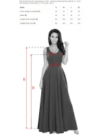 Dlhé dámske šaty v bordovej farbe s dekoltom model 7470385 Dlhé dámske šaty v bordovej farbe s dekoltom model 7470385