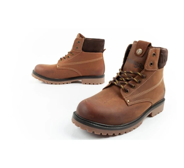 Wrangler Arch pánske sobolie topánky elegantné prírodná koža hnedá