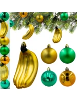 DEKORATÍVNE PLASTOVÉ OZDOBY BEZPEČNÉ 7KS BANÁNOVÁ SĽUDA