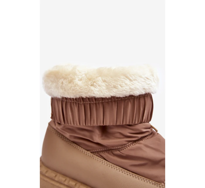 Dámské sněhule na tlusté tmavě béžové model 21641597 - Boto Dámské sněhule na tlusté tmavě béžové model 21641597 - Boto