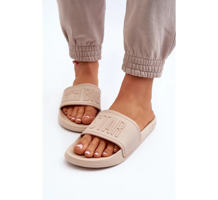 Damskie Klapki Big Star NN274A645 Beżowe