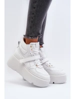 Bílé dámské kožené tenisky model 21652328 - Zazoo