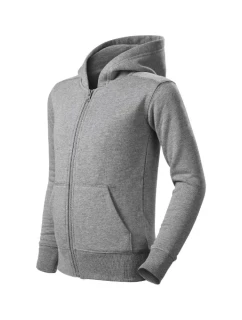 Trendy mikina na zips pre deti tmavosivá