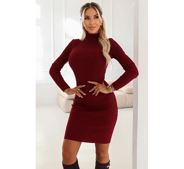 Dámské šaty model 22042925 Bordó - numoco