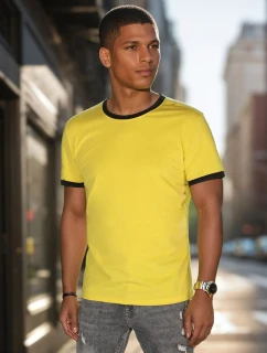 Pánské základní žluté tričko Dstreet model 21988549 - FashionStreet