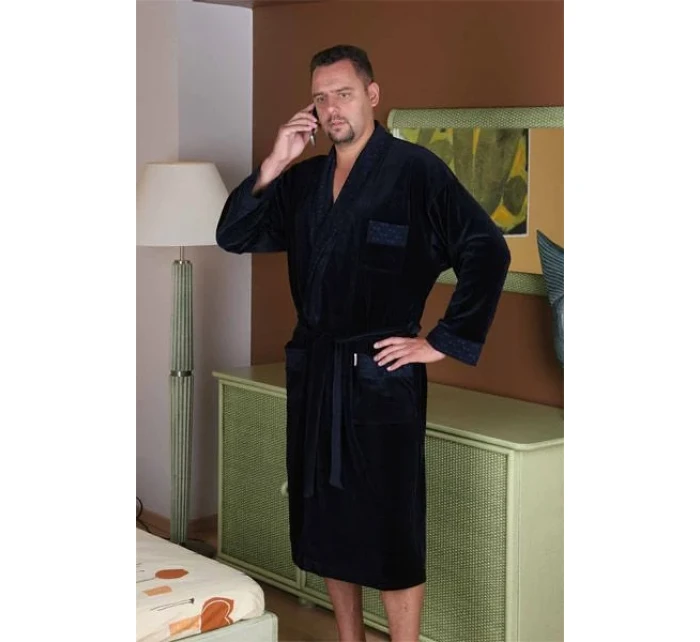 Dlhý pánsky župan DE LAFENSE Velur 712