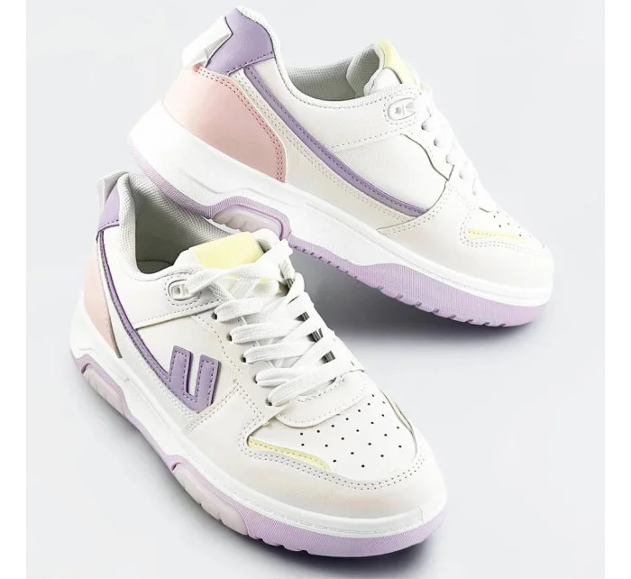Bielo-fialové dámske športové topánky (AD-555) Bielo-fialové dámske športové topánky (AD-555)