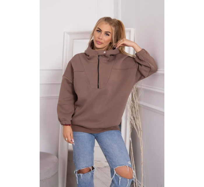 Mikina s kapucňou mocca