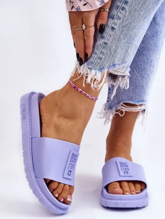 Damskie Klapki Big Star LL274431 Jasnofioletowe