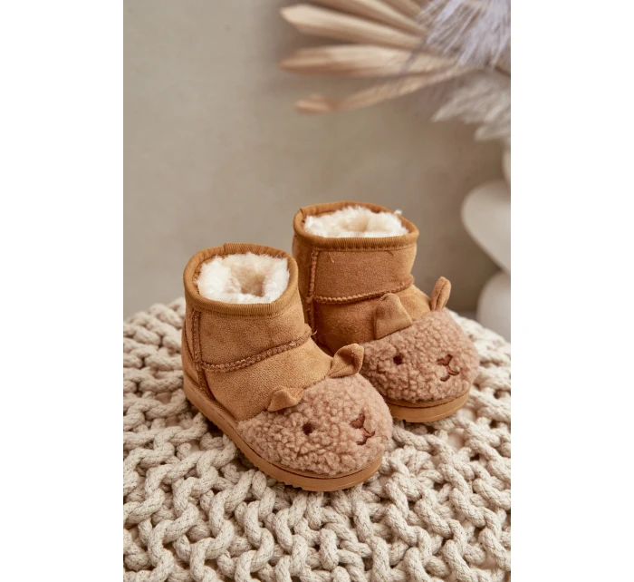 Ocieplane Dziecięce Botki Śniegowce Lamy Camel Esandira Ocieplane Dziecięce Botki Śniegowce Lamy Camel Esandira