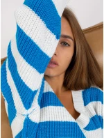 Dámský svetr LC SW 8030  bílý a modrý