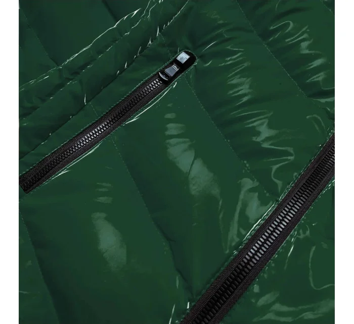 BŁYSZCZĄCA KURTKA DAMSKA Z  ZIELONA model 21243073 - SPEED.A