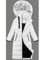 Dlhšia biela dámska zimná bunda (5M736-281)