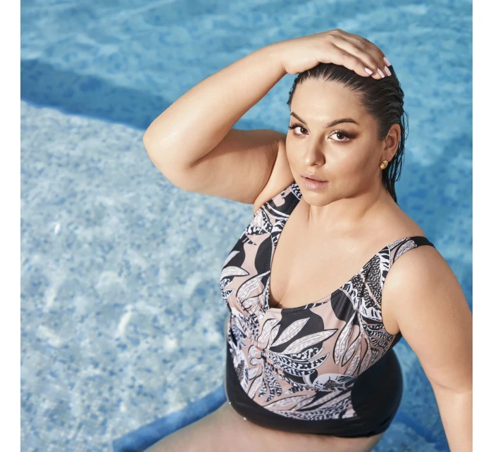 Dámske jednodielne plavky 61 black plus - AVA