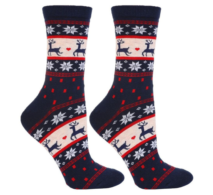 Ponožky Norvegia modré s nórskym vzorom