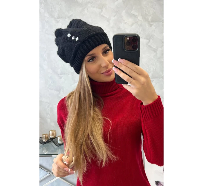 Dámska čiapka Larisa K395 čierna