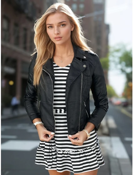 dámská bunda černá model 21967945 - Dstreet dámská bunda černá model 21967945 - Dstreet