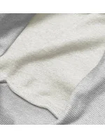 Šedá dámská tepláková mikina se stahovacími lemy model 16150347 - J.STYLE Šedá dámská tepláková mikina se stahovacími lemy model 16150347 - J.STYLE