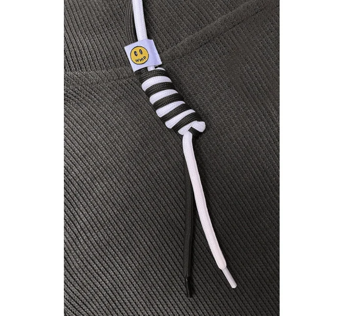 Dámsky komplet v grafitovej farbe - mikina a nohavice typu cargo (AMG-322A)