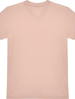 B&C #E150 V Tričko s výstrihom do V 01.013T soft rose