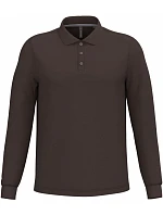 K 243 Pánské piqué polo s dlouhým rukávem model 22506953 chocolate - Kariban