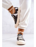 Damskie Materiałowe Trampki Moro BIG STAR JJ274237 Biało-Szare Damskie Materiałowe Trampki Moro BIG STAR JJ274237 Biało-Szare