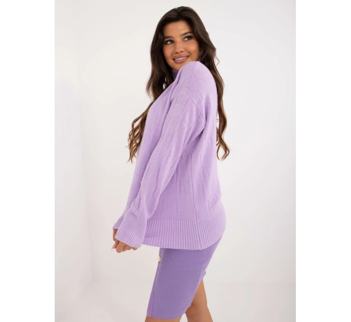 Sweter AT SW  jasny fioletowy model 20459103 - FPrice